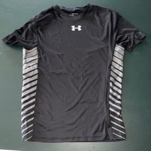 Black under armor, athletic shirt